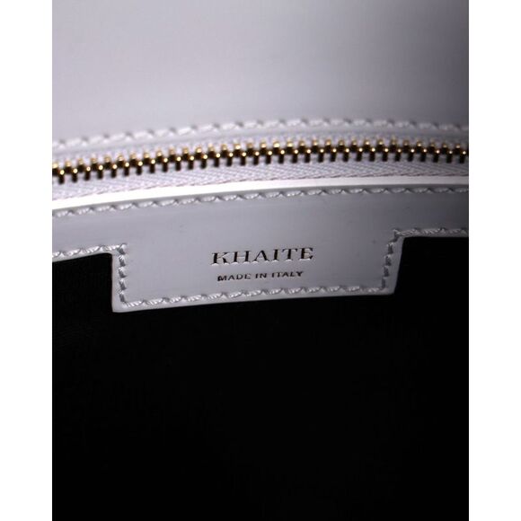 Khaite Ada Hobo Tote Bag In White Patent Leather - Picture 6 of 6